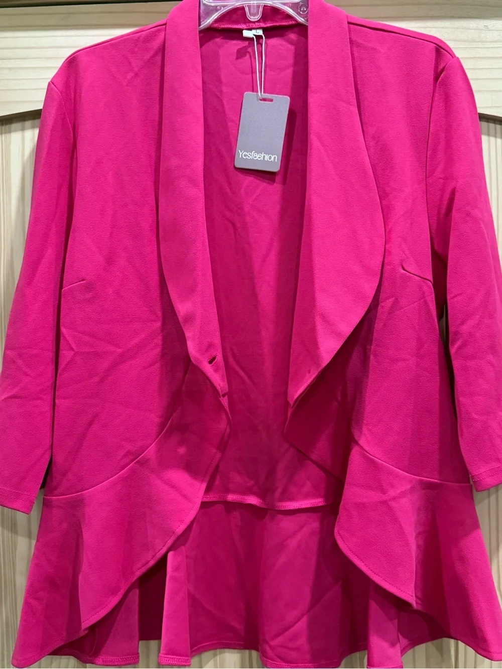Women's Hot Pink Draped Open-Front Cardigan NWT